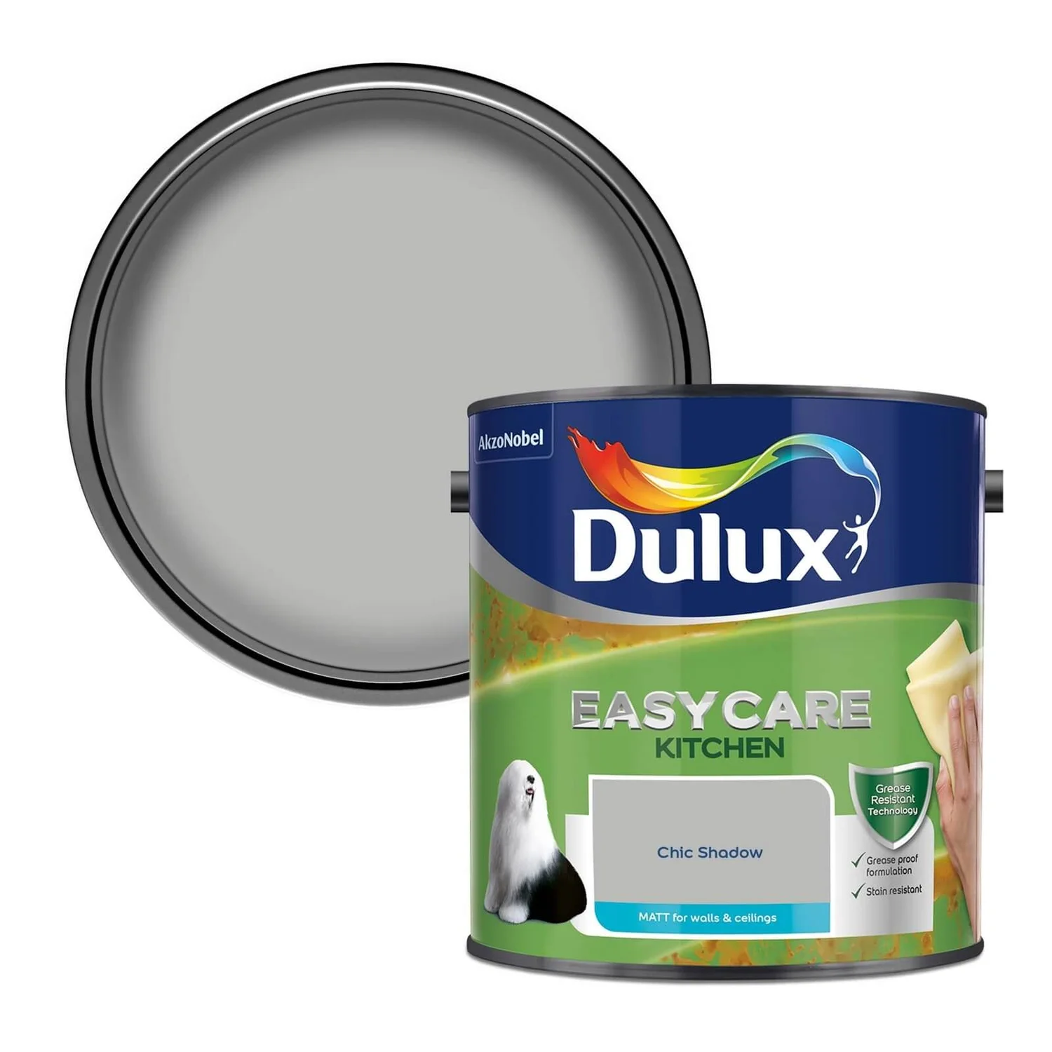 Dulux Easycare Kitchen Chic Shadow - Matt Emulsion Paint - 2.5L 1 Dulux Easycare Kitchen Chic Shadow - Matt Emulsion Paint - 2.5L