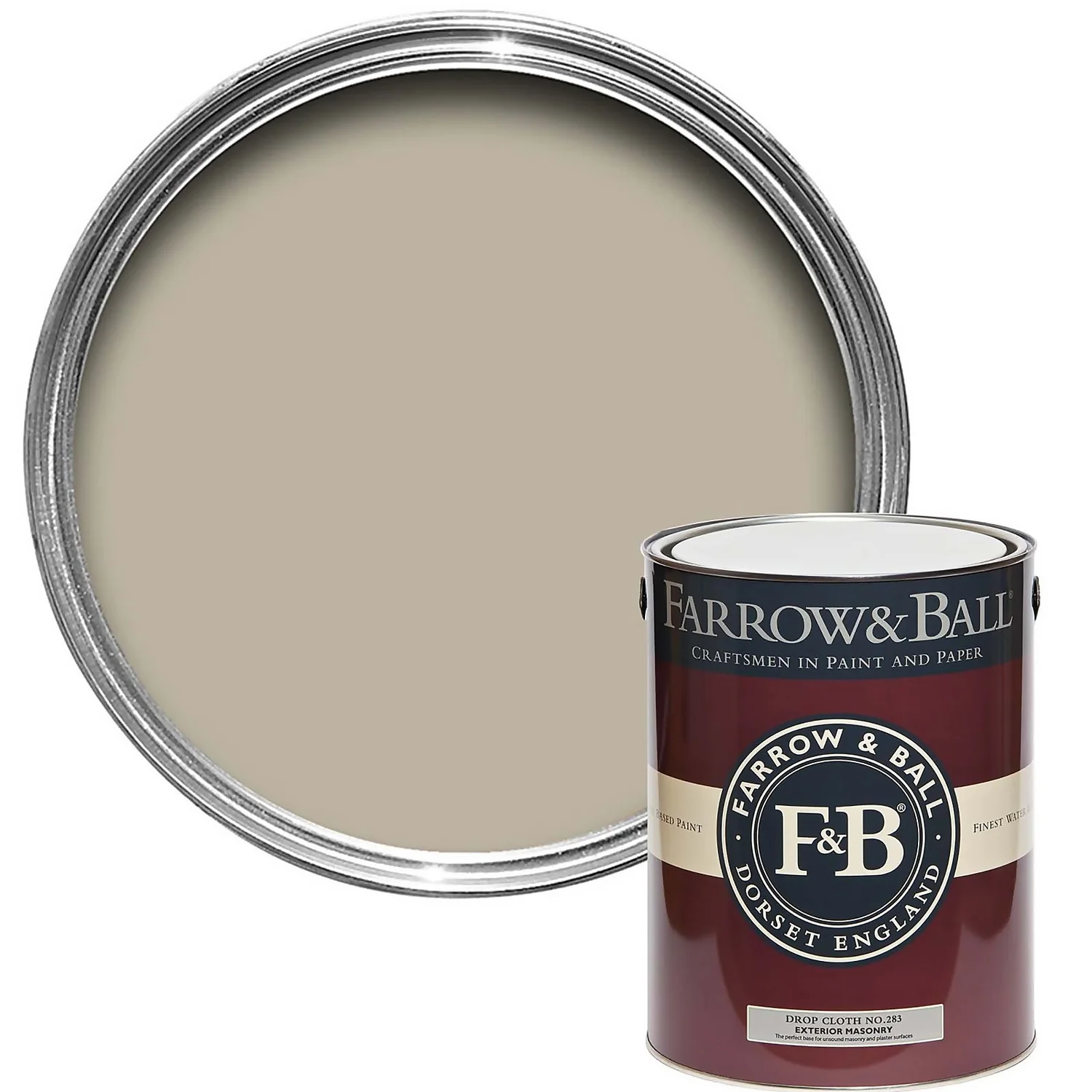 Farrow & Ball Exterior Masonry Paint Drop Cloth - 5L 1 Farrow & Ball Exterior Masonry Paint Drop Cloth - 5L