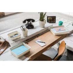 Curver My Style Medium Rectangular Plastic Storage Basket - Vintage White - 13L -Sandtex Home Sales Store 12809476 1004833218930166