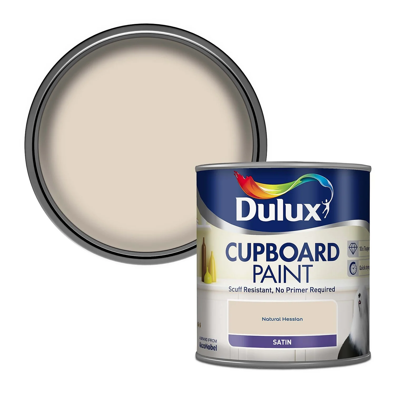 Dulux Realife Cupboard Paint Natural Hessian - 600ml 1 Dulux Realife Cupboard Paint Natural Hessian - 600ml