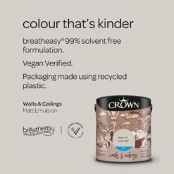 Crown Walls & Ceilings Matt Emulsion Paint Dash Of Nutmeg - 2.5L -Sandtex Home Sales Store 12809696 1364969825994319