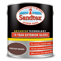 Sandtex® Exterior 10 Year Gloss Paint Chestnut Brown - 2.5L 14 Sandtex® Exterior 10 Year Gloss Paint Chestnut Brown - 2.5L -Sandtex Home Sales Store 12809793 1794871561383194