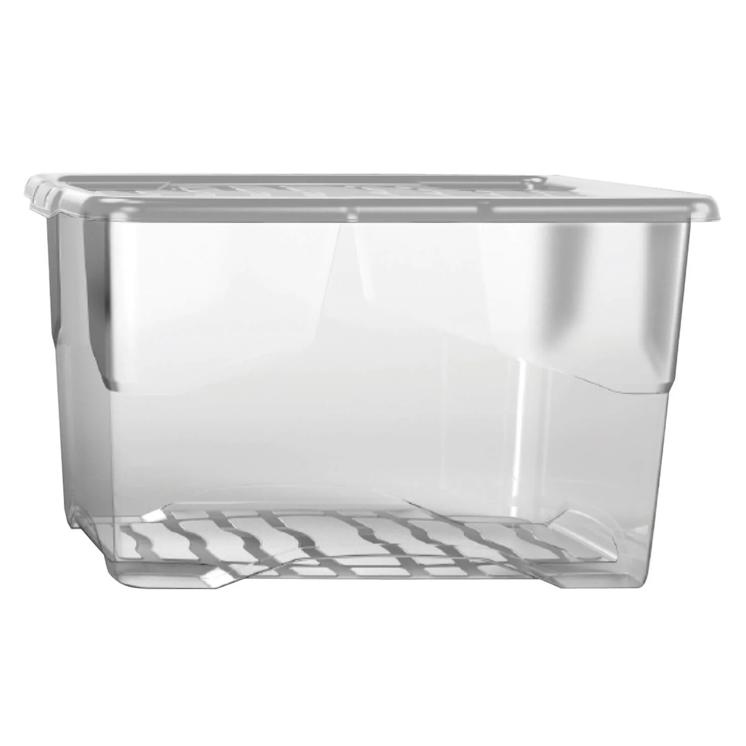 Curve 65L Storage Box With Clear Lid 1 Curve 65L Storage Box With Clear Lid