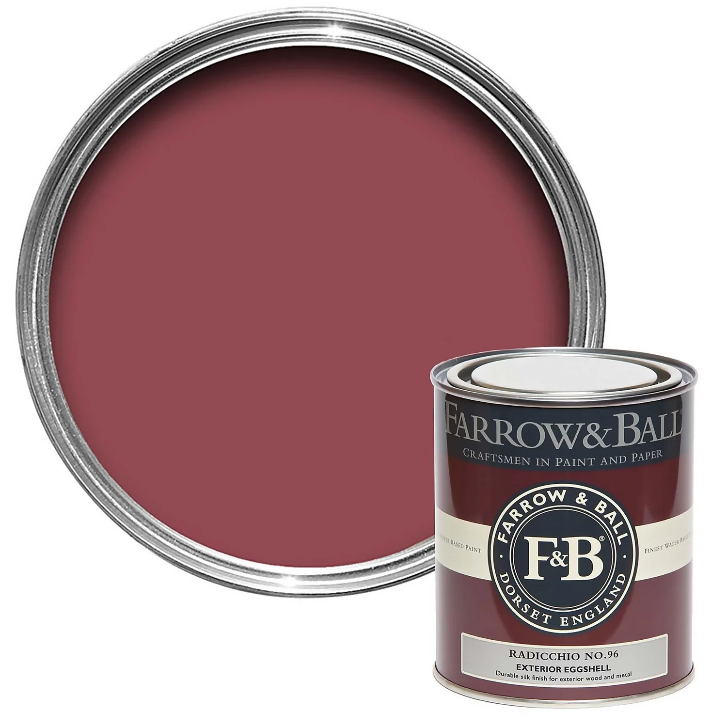 Farrow & Ball Exterior Eggshell Paint Radicchio - 750ml 1 Farrow & Ball Exterior Eggshell Paint Radicchio - 750ml