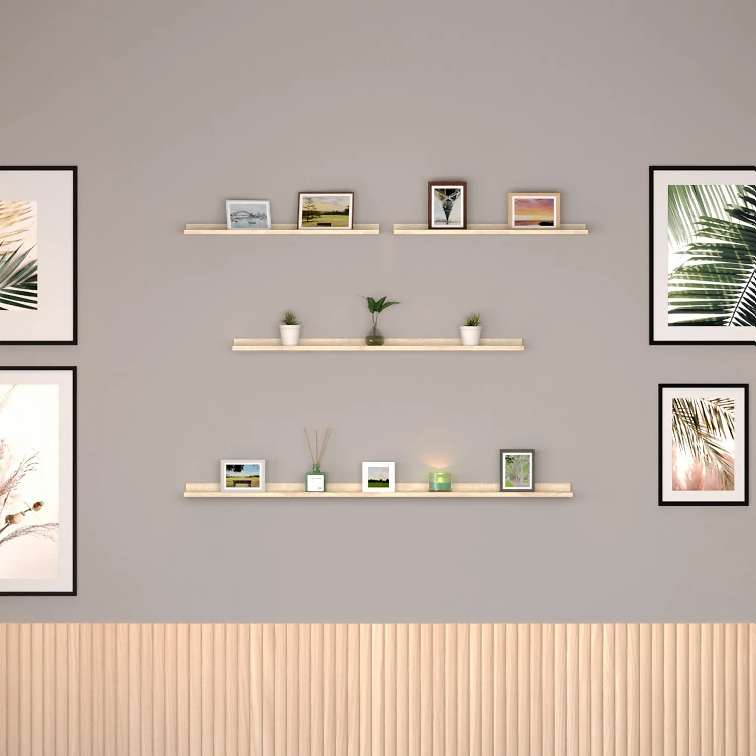 Flexi Storage Decorative Shelving Photo Shelf - Sanoma Oak - 600x35x100mm 2 Flexi Storage Decorative Shelving Photo Shelf - Sanoma Oak - 600x35x100mm - Image 2