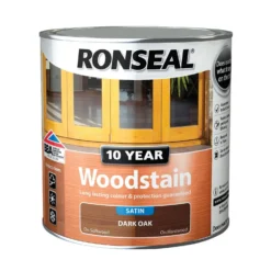 Ronseal 10 Year Woodstain Dark Oak Satin - 2.5L -Sandtex Home Sales Store 12820837 4254831917758883