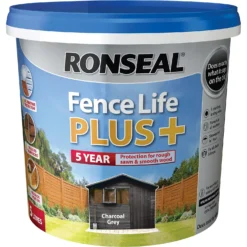 Ronseal Fence Life Plus Paint Charcoal Grey - 5L -Sandtex Home Sales Store 12821358 2044942086891111
