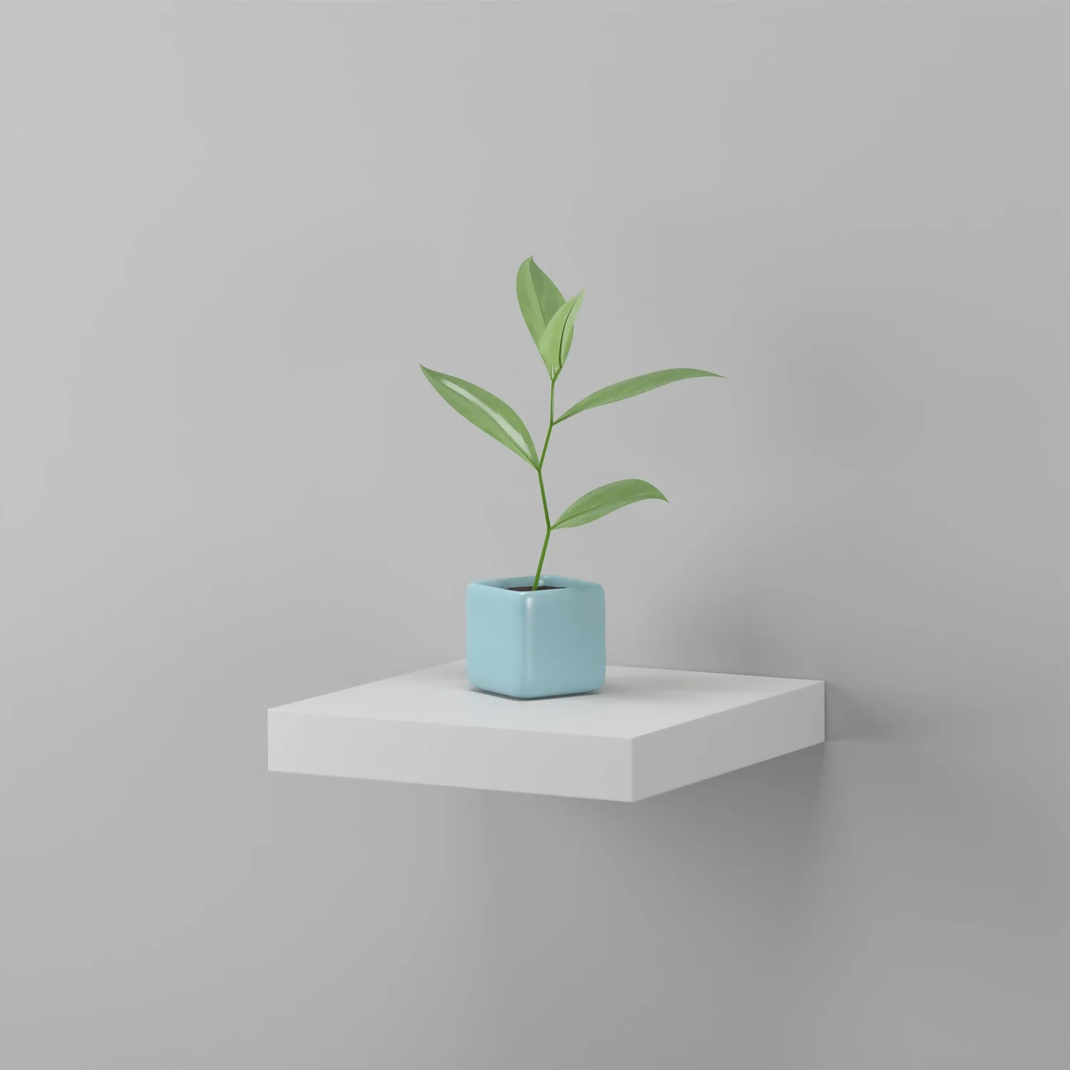 Floating Shelf - White Matt - 235 X 235 X 38mm 4 Floating Shelf - White Matt - 235 X 235 X 38mm - Image 4