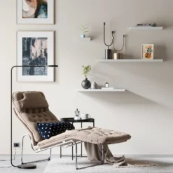 Floating Shelf - White Matt - 235 X 235 X 38mm 7 Floating Shelf - White Matt - 235 X 235 X 38mm -Sandtex Home Sales Store 12822017 3204887838670262