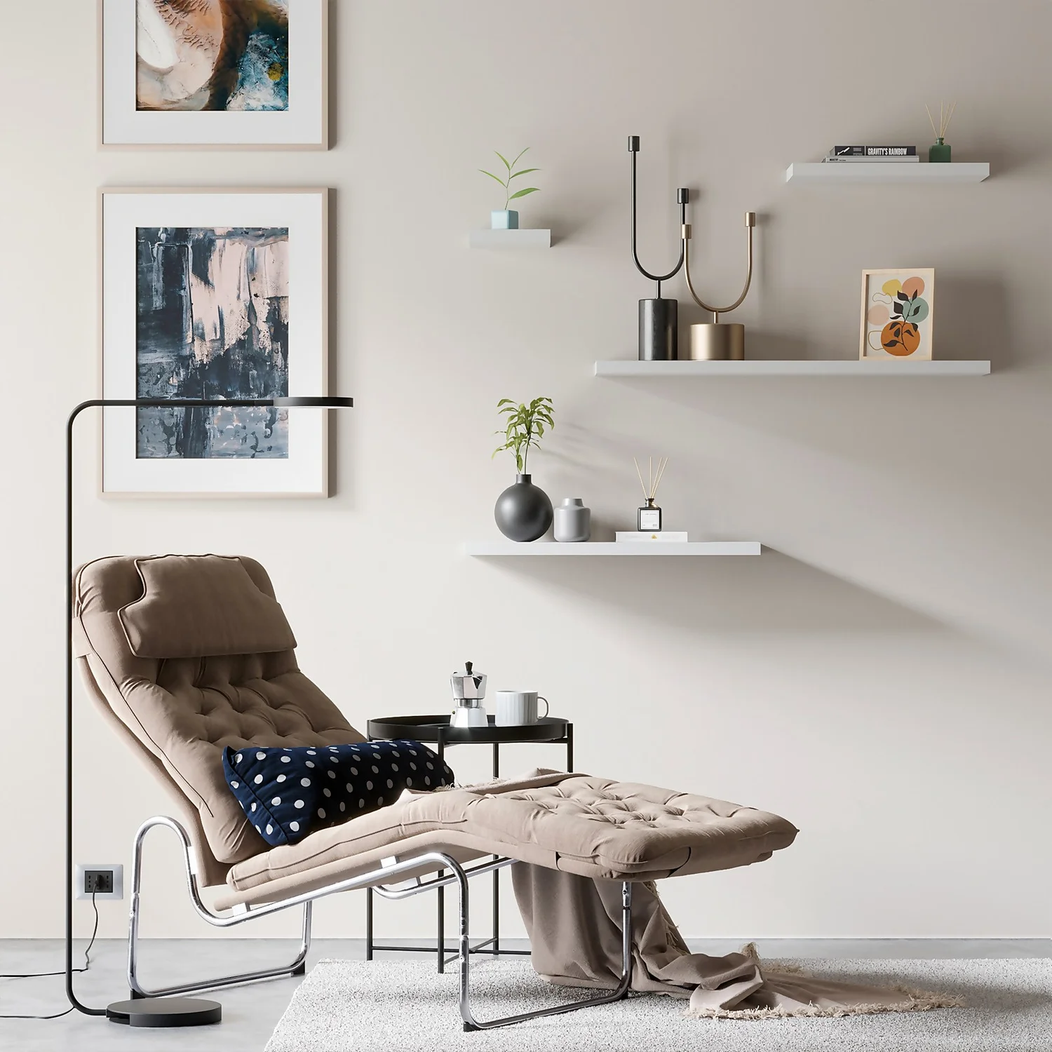 Floating Shelf - White Matt - 235 X 235 X 38mm 3 Floating Shelf - White Matt - 235 X 235 X 38mm - Image 3