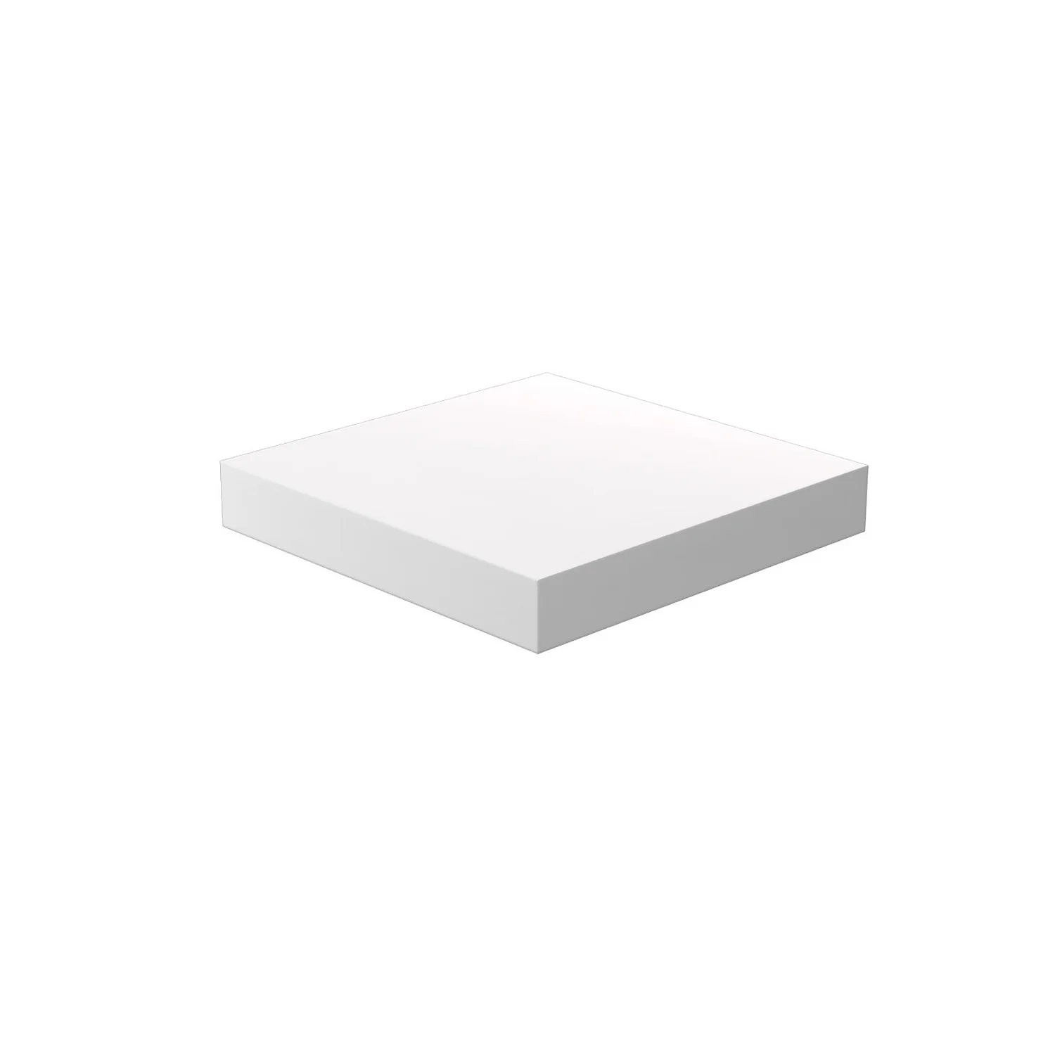 Floating Shelf - White Matt - 235 X 235 X 38mm 1 Floating Shelf - White Matt - 235 X 235 X 38mm