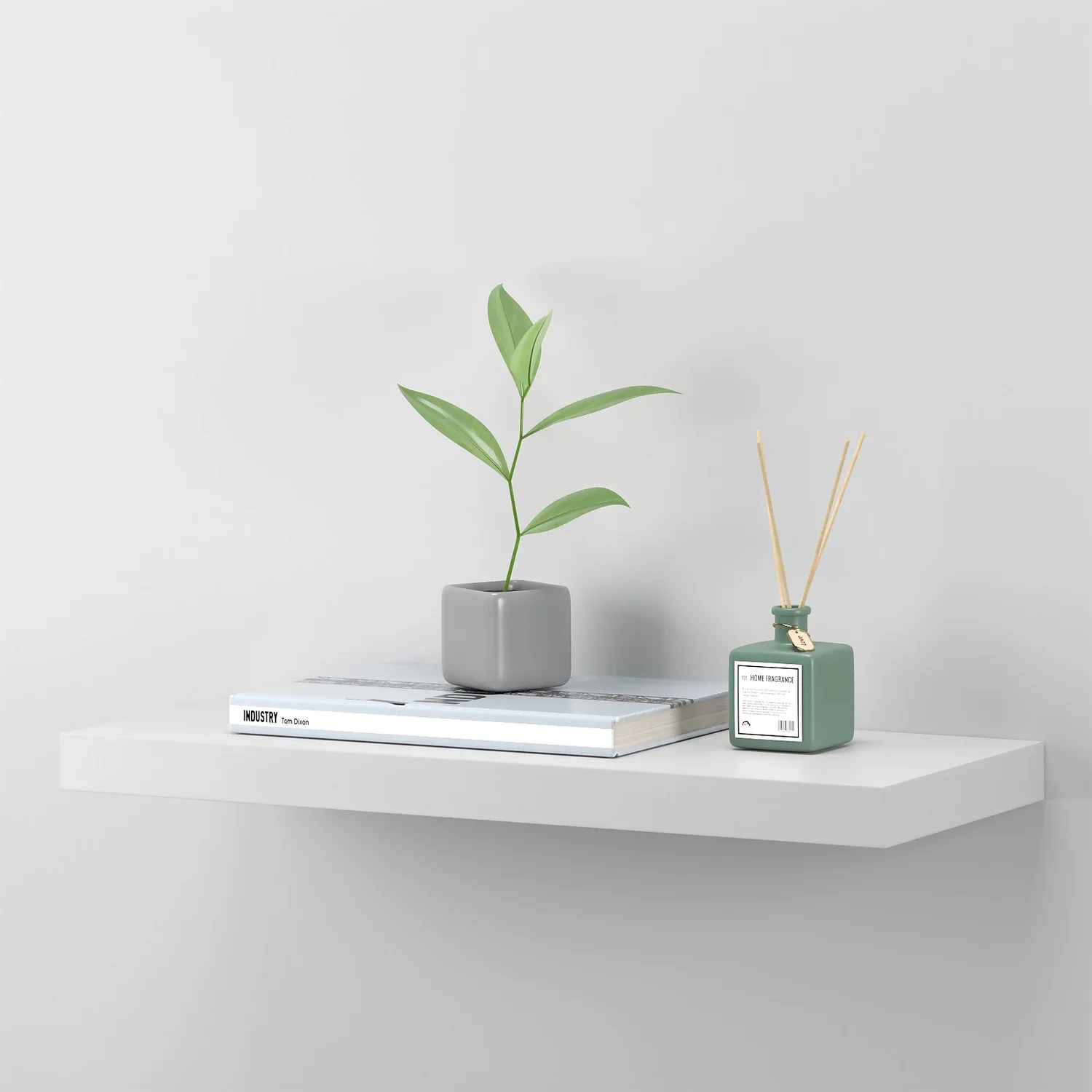 Matt White Floating Shelf - 600 X 240 X 38mm 3 Matt White Floating Shelf - 600 X 240 X 38mm - Image 3