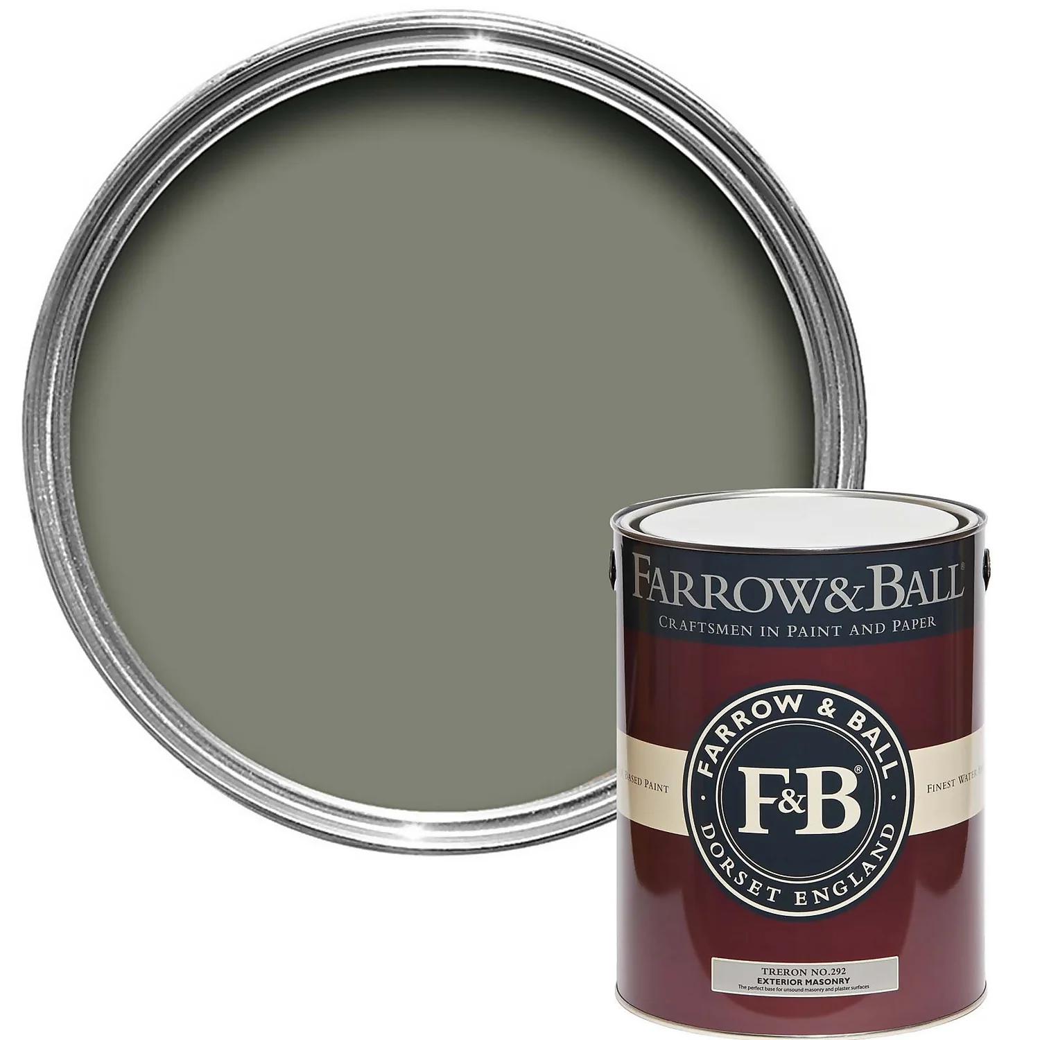 Farrow & Ball Exterior Masonry Paint Treron - 5L 1 Farrow & Ball Exterior Masonry Paint Treron - 5L