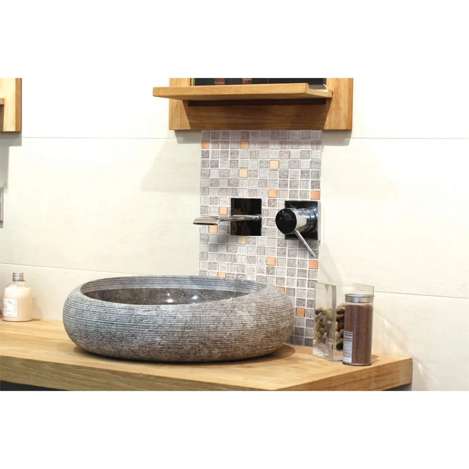 House Of Mosaics Copper Antwerp Mosaic Tile - 300 X 300mm 1 House Of Mosaics Copper Antwerp Mosaic Tile - 300 X 300mm