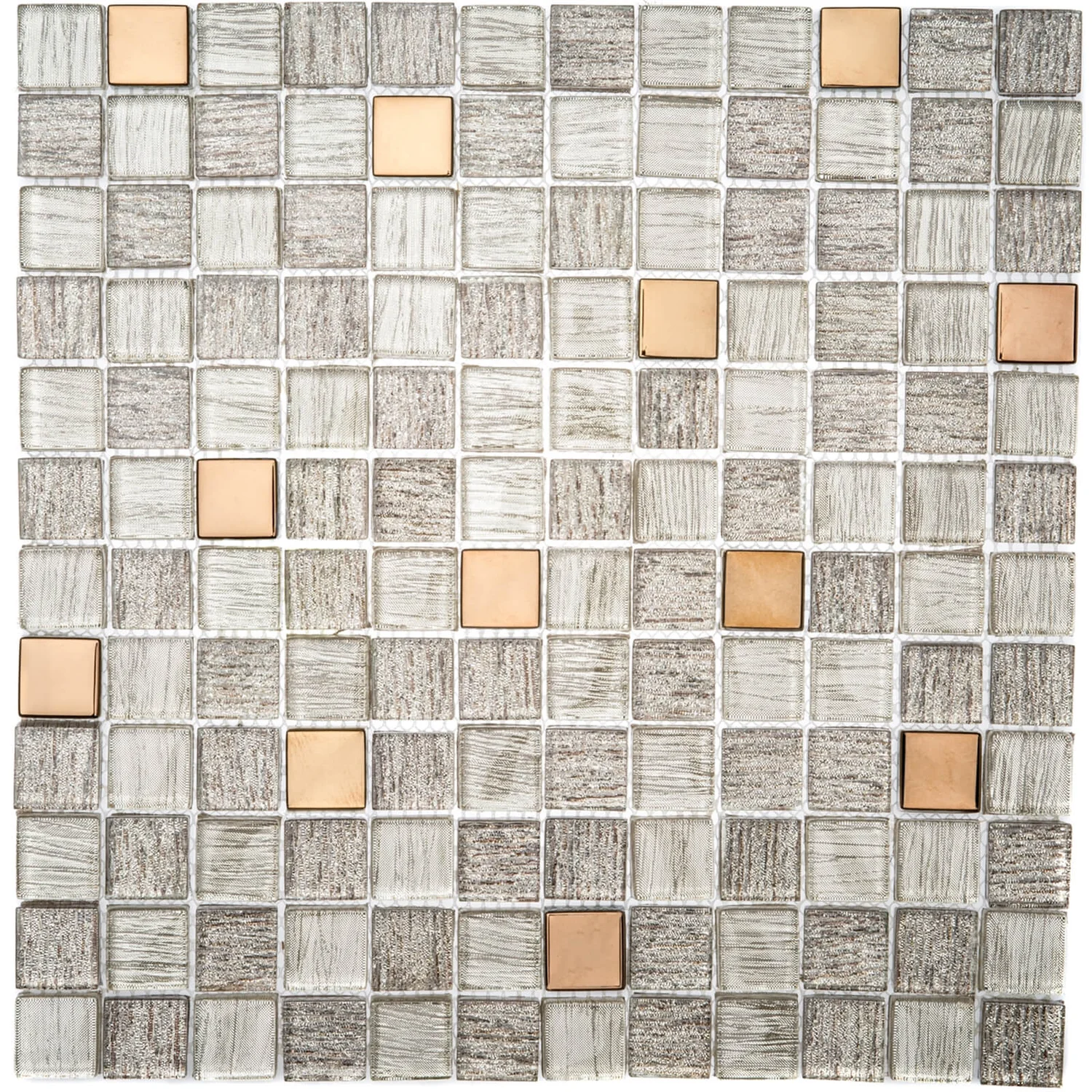 House Of Mosaics Copper Antwerp Mosaic Tile - 300 X 300mm 2 House Of Mosaics Copper Antwerp Mosaic Tile - 300 X 300mm - Image 2