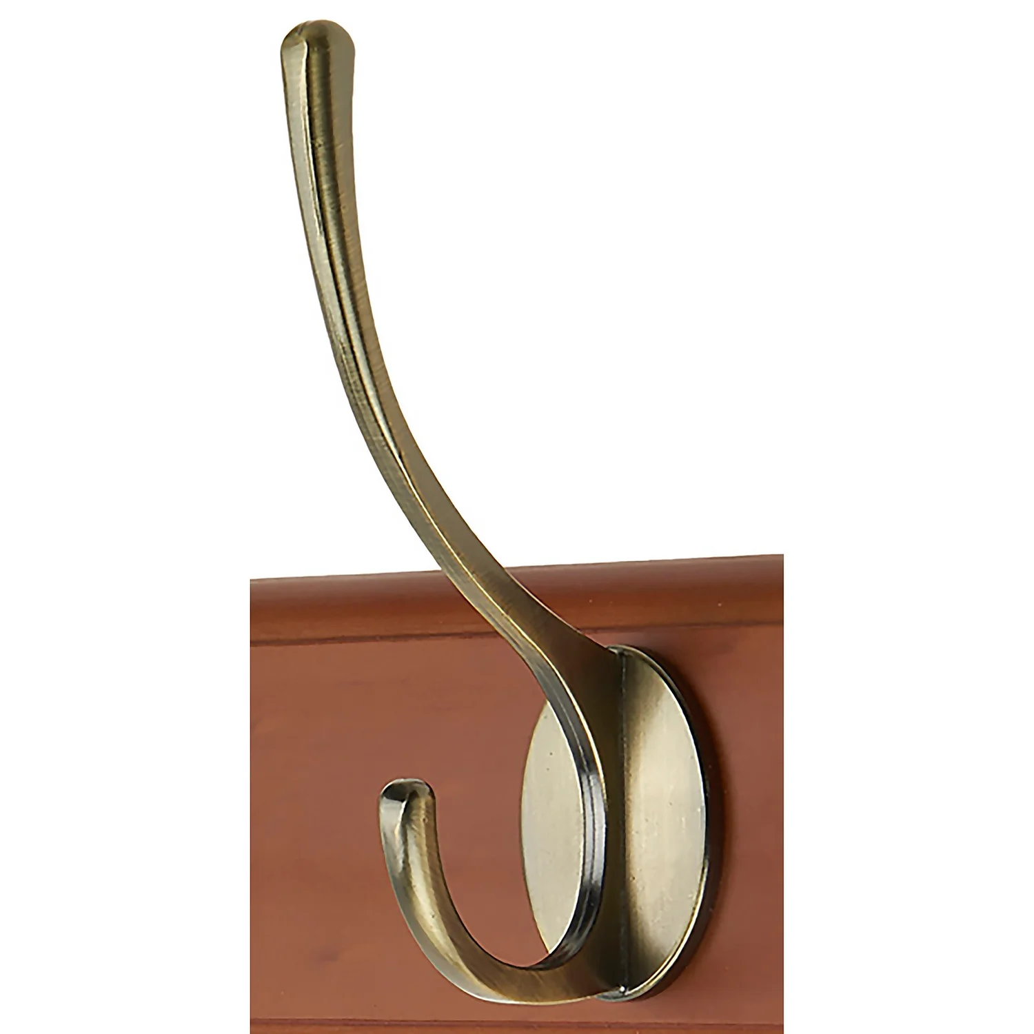 None Beech Victorian Hook Rail - Antique Brass - 4 Hooks 4 None Beech Victorian Hook Rail - Antique Brass - 4 Hooks - Image 4