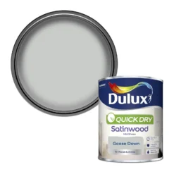 Dulux Quick Dry Satinwood Paint Goose Down - 750ml
