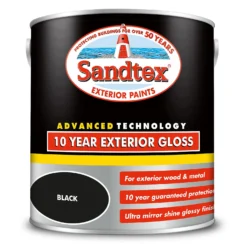 Sandtex® Exterior 10 Year Gloss Paint Charcoal Black - 2.5L 14 Sandtex® Exterior 10 Year Gloss Paint Charcoal Black - 2.5L -Sandtex Home Sales Store 12837857 7834872087680370