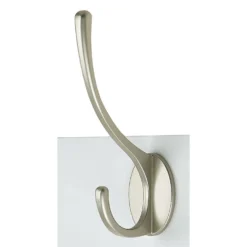 4 Victorian Satin Nickel Hooks On White Bloc Board -Sandtex Home Sales Store 12839291 3364964414490930