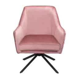 Pia Pleat Swivel Chair - Rose -Sandtex Home Sales Store 12882869 9754887373328589