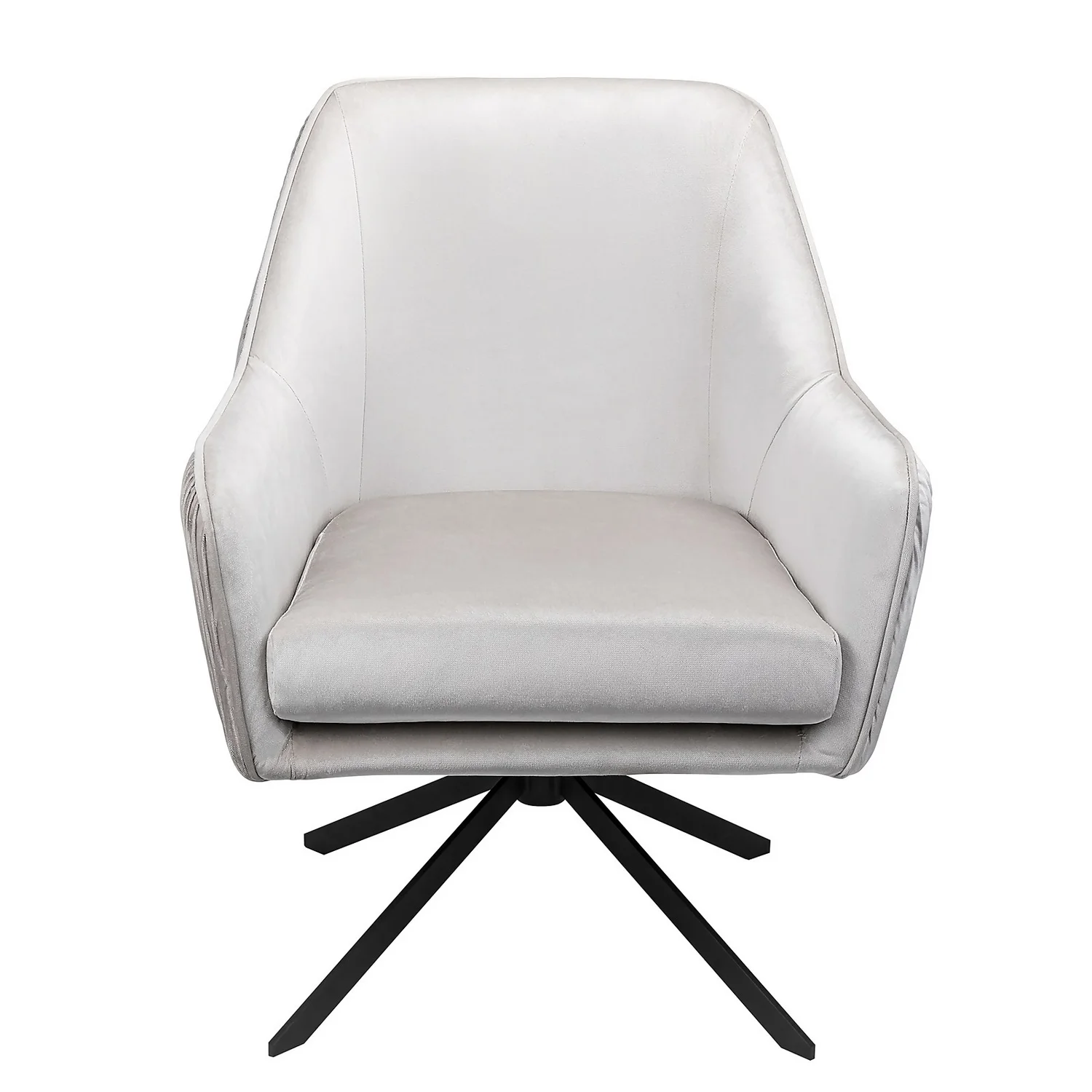 Pia Pleat Swivel Chair - Silver 2 Pia Pleat Swivel Chair - Silver - Image 2