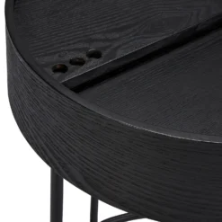 House Beautiful Halo Black Ash Side Table -Sandtex Home Sales Store 12886103 1424862228108274