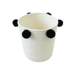 Round Cotton Rope Mono Pom Pom Basket -Sandtex Home Sales Store 12886598 2104857031583232