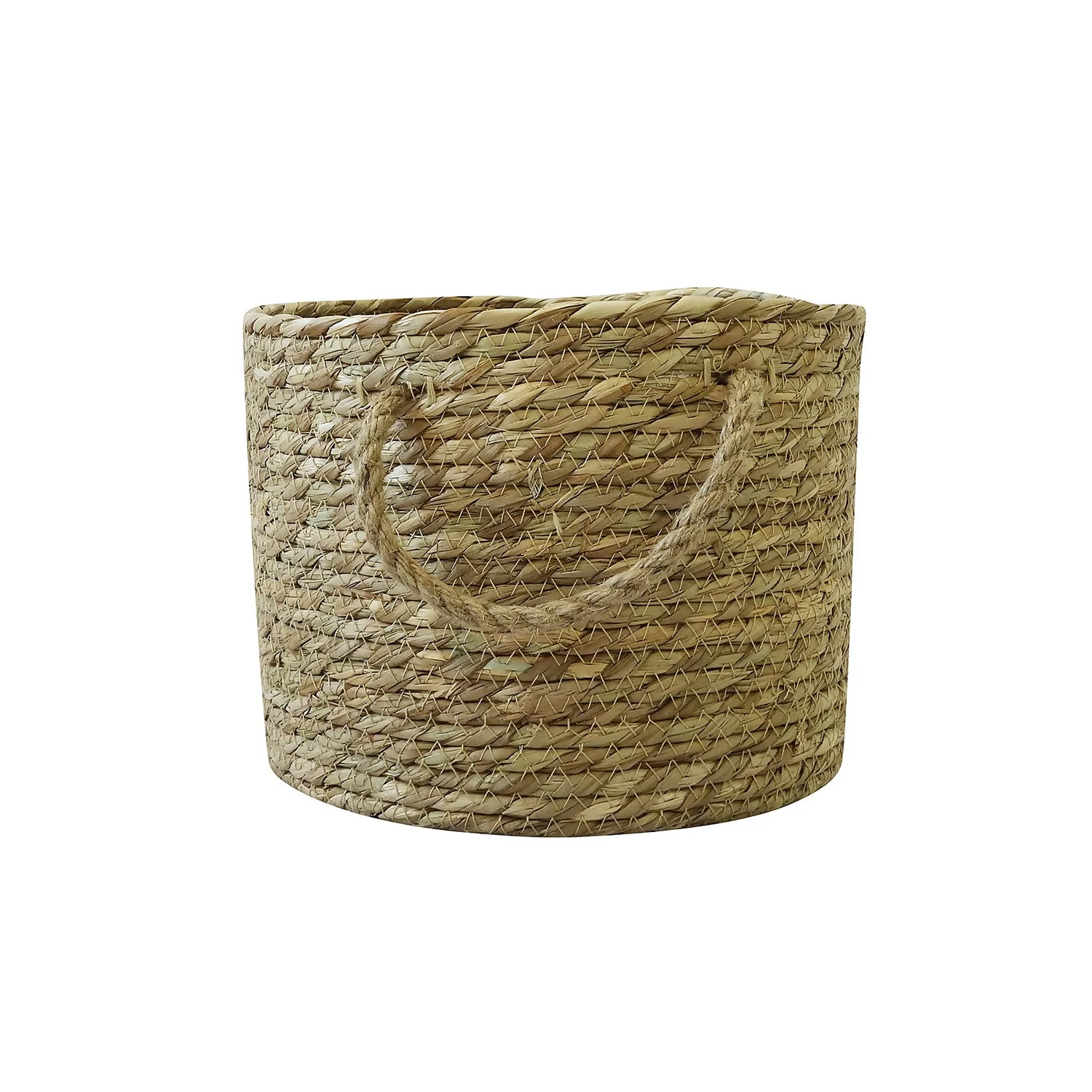 Natural Rush Basket With Rope Handles 2 Natural Rush Basket With Rope Handles - Image 2