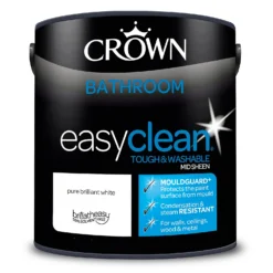 Crown Easyclean Bathroom Paint Brilliant White - 2.5L 13 Crown Easyclean Bathroom Paint Brilliant White - 2.5L -Sandtex Home Sales Store 12886758 1544853415778143