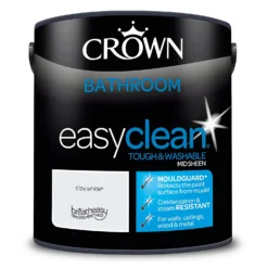 Crown Easyclean® Mouldguard+ Bathroom Mid Sheen Washable Multi Surface Paint Clay White® - 2.5L -Sandtex Home Sales Store 12886759 1574853415808143