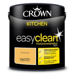 Crown Easyclean®Greaseguard+ Kitchen Matt Washable Multi Surface Paint Mustard Jar® - 2.5L -Sandtex Home Sales Store 12886970 8824853416591254