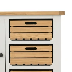 Ashstead Small Sideboard - Oak & Ivory -Sandtex Home Sales Store 12917103 1854897162869936