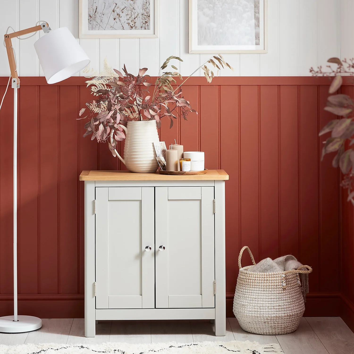 Norbury Petite Cabinet - Grey 2 Norbury Petite Cabinet - Grey - Image 2