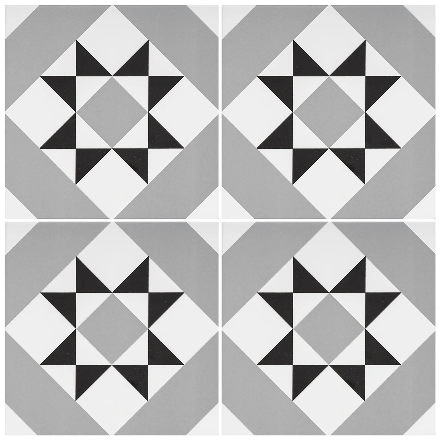 Fiore Diamond Black Porcelain Wall & Floor Tile 200 X 200mm - 0.52sqm Pack 3 Fiore Diamond Black Porcelain Wall & Floor Tile 200 X 200mm - 0.52sqm Pack - Image 3