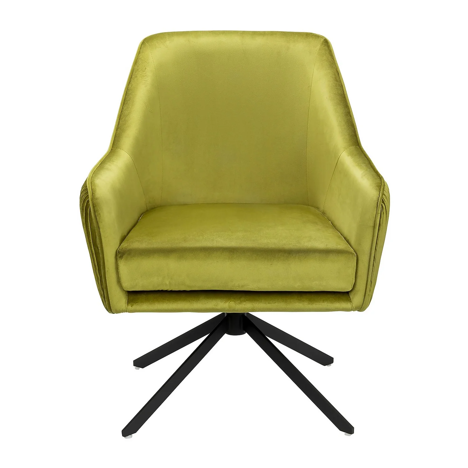 Pia Pleat Swivel Chair - Olive 3 Pia Pleat Swivel Chair - Olive - Image 3