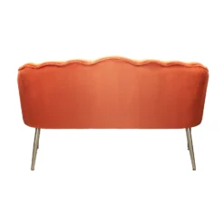 Sophia Scallop Occasional Sofa - Burnt Orange 10 Sophia Scallop Occasional Sofa - Burnt Orange -Sandtex Home Sales Store 13222766 9564920057615021