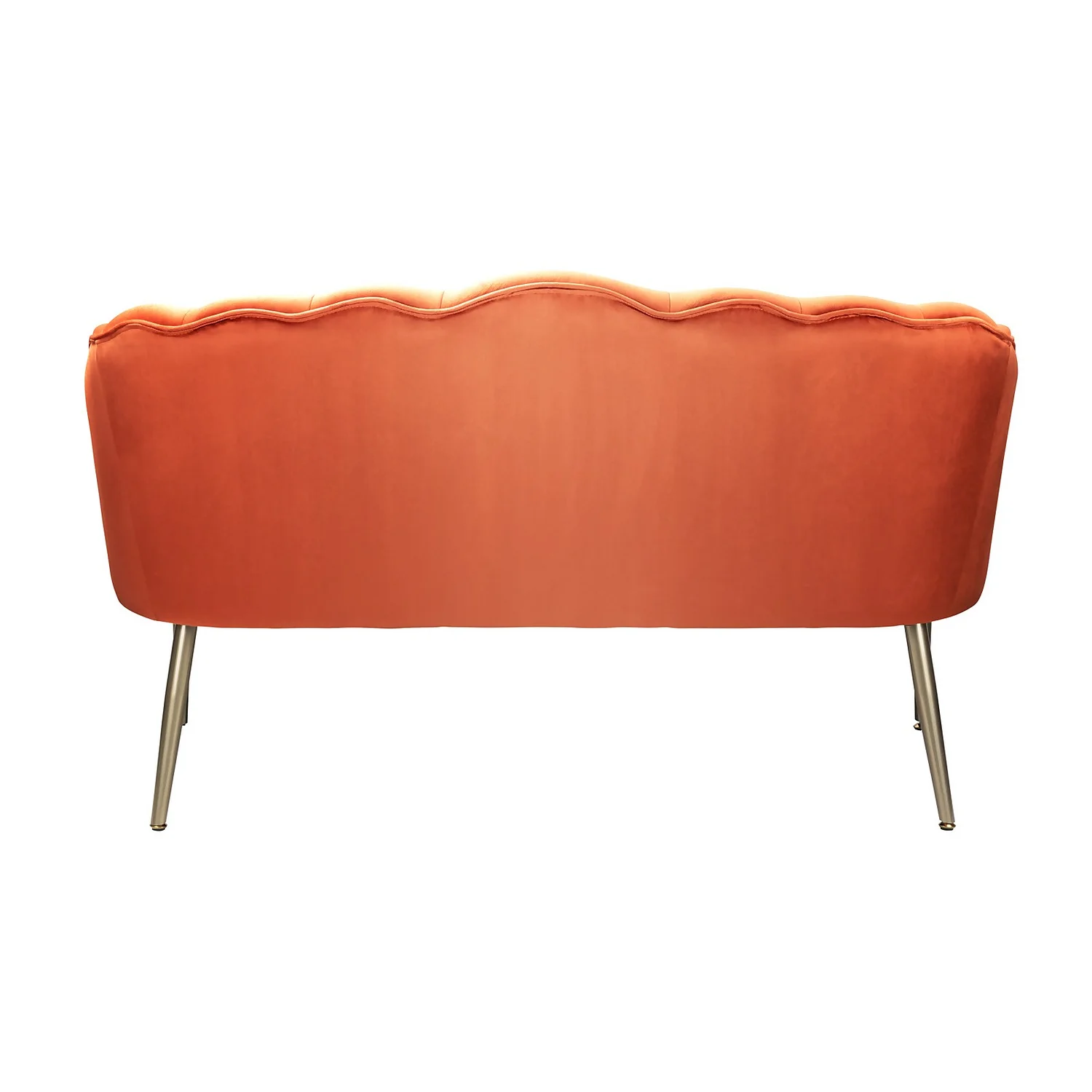 Sophia Scallop Occasional Sofa - Burnt Orange 4 Sophia Scallop Occasional Sofa - Burnt Orange - Image 4