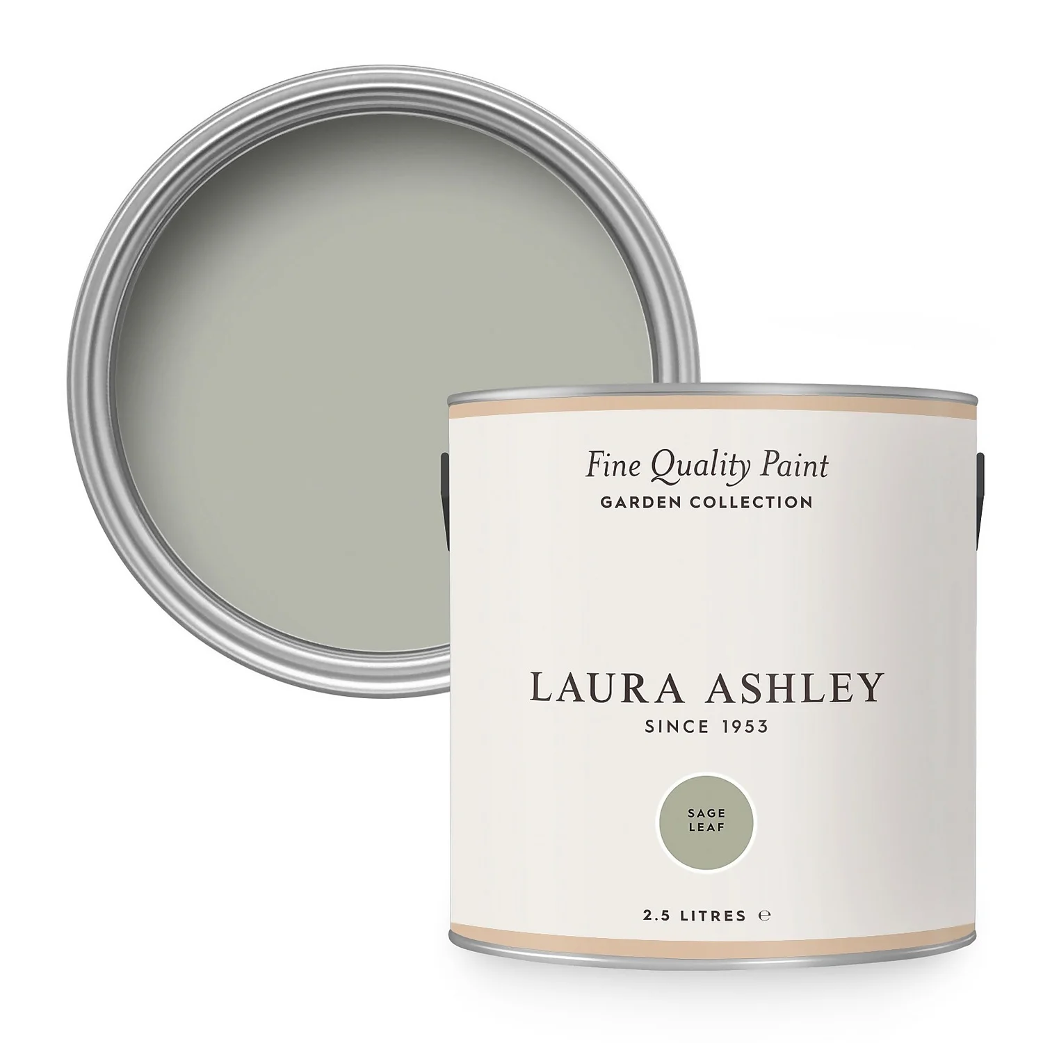 Laura Ashley Eggshell Garden Paint Sage Leaf - 2.5L 1 Laura Ashley Eggshell Garden Paint Sage Leaf - 2.5L