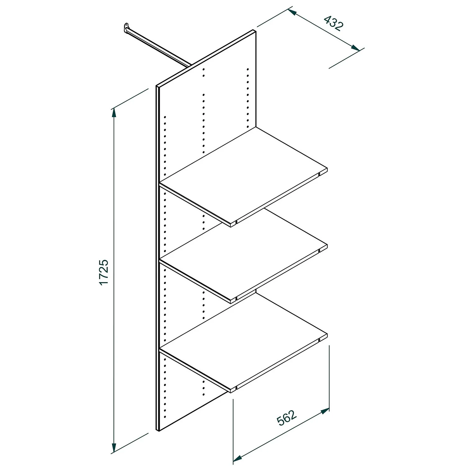 House Beautiful Internal Storage For Double Wardrobe, Dividing Panel, Shelves And Hanging Rail - White 2 House Beautiful Internal Storage For Double Wardrobe, Dividing Panel, Shelves And Hanging Rail - White - Image 2