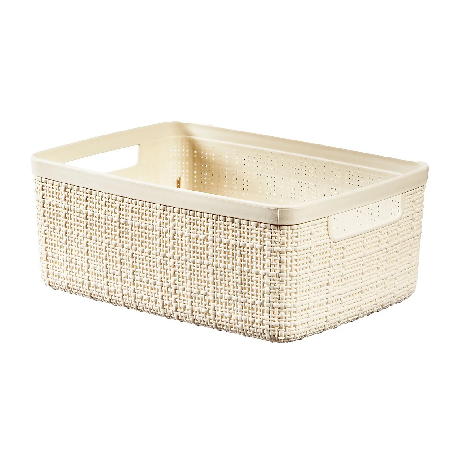 Curver Jute Small Recycled Storage Basket - 5L White 1 Curver Jute Small Recycled Storage Basket - 5L White