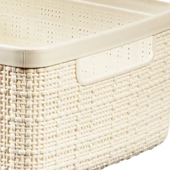 Curver Jute Small Recycled Storage Basket - 5L White 11 Curver Jute Small Recycled Storage Basket - 5L White -Sandtex Home Sales Store 13965909 1704995188213460