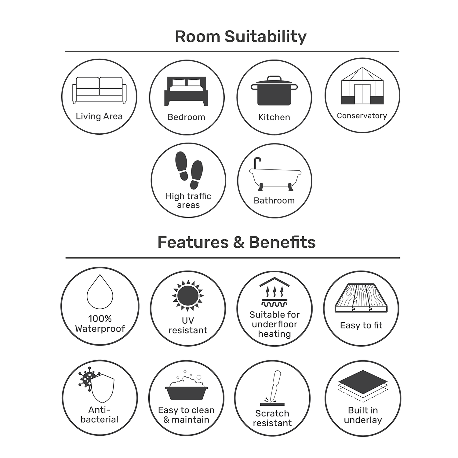 None Rigid Core Luxury Vinyl Flooring - Marble Tile 6 None Rigid Core Luxury Vinyl Flooring - Marble Tile - Image 6